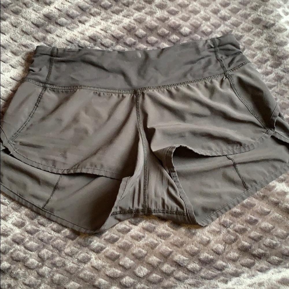 Size two black lululemon shorts